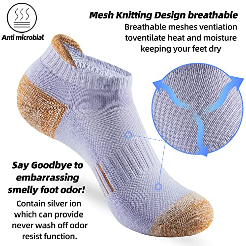 Image of ATBITER Women's Ankle Socks Cushioned Running Athletic No Show Socks-6Pairs | Ladies Low Cut Short Workout Gym Socks With Tab Non Slip for Yoga Pilates Casual Dress Flats Sneaker Shoe Size 6-8 /8-10 /10-12