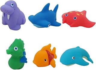 Toyvian 6 Peças Brinquedos De Banho Brinquedos De Banheira Brinquedos Para Crianças Brinquedos Para Bebês Brinquedos Para Bebês Crianças Playset Brinquedos De Animais Banho Oceano
