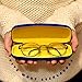 Blue Glasses Case Hard Shell | Medium Size | Eye Glasses, Reading Glasses, & Sunglasses Case For Men, Women, & Kids