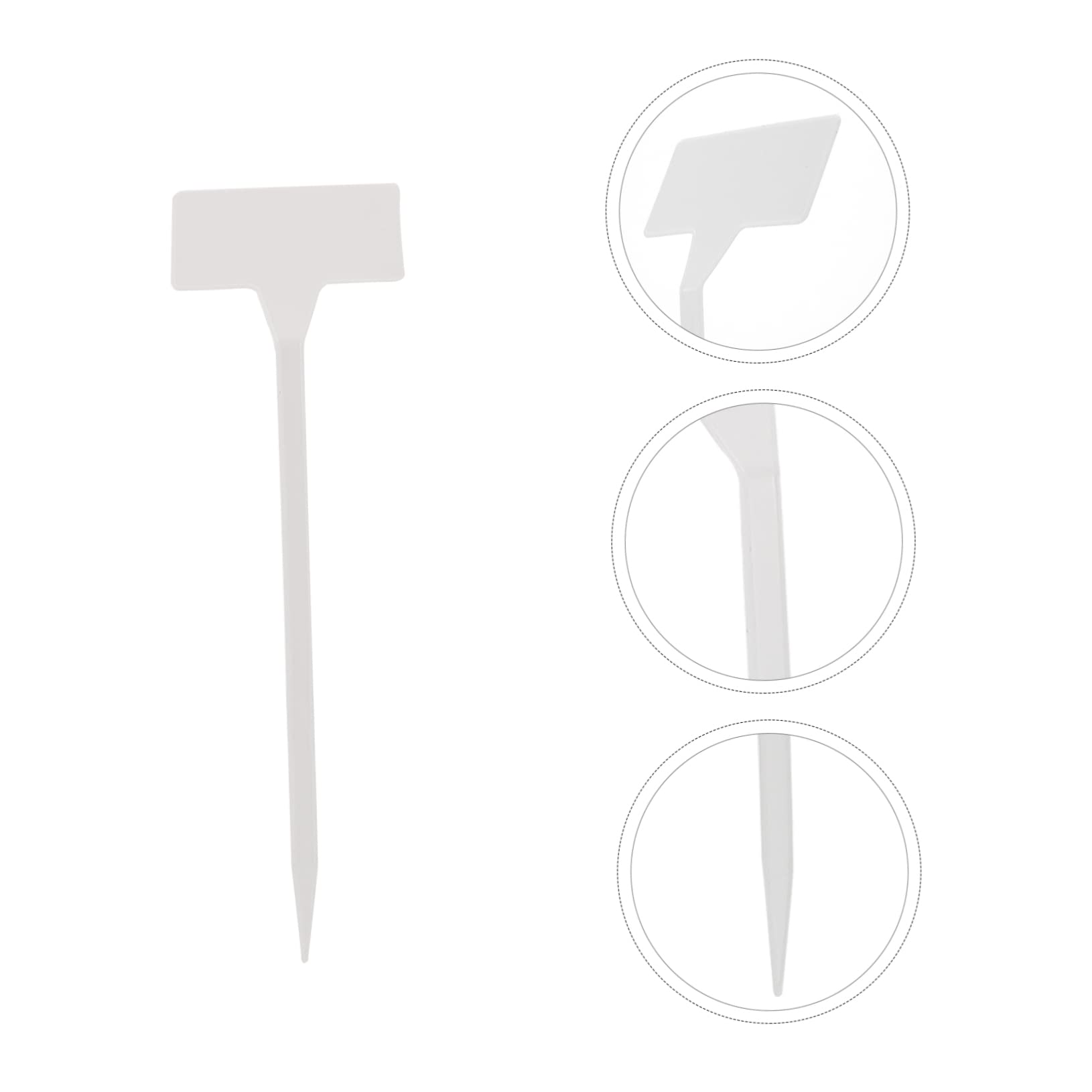BESPORTBLE 60 Pièces Étiquette De La Plante Marqueur De Pépinière Fleur Marqueur Bande De Notes Végétales Étiquette De Signe De Plante Pots De Fleurs En Plein Plastique Blanche