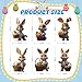 6 PCS Easter Bunny Decorations Indoor, Easter Bunny Wooden Signs, Table Centerpieces Easter Rabbit with Basket Egg, Easter Table Decorations Spring Home Decor
