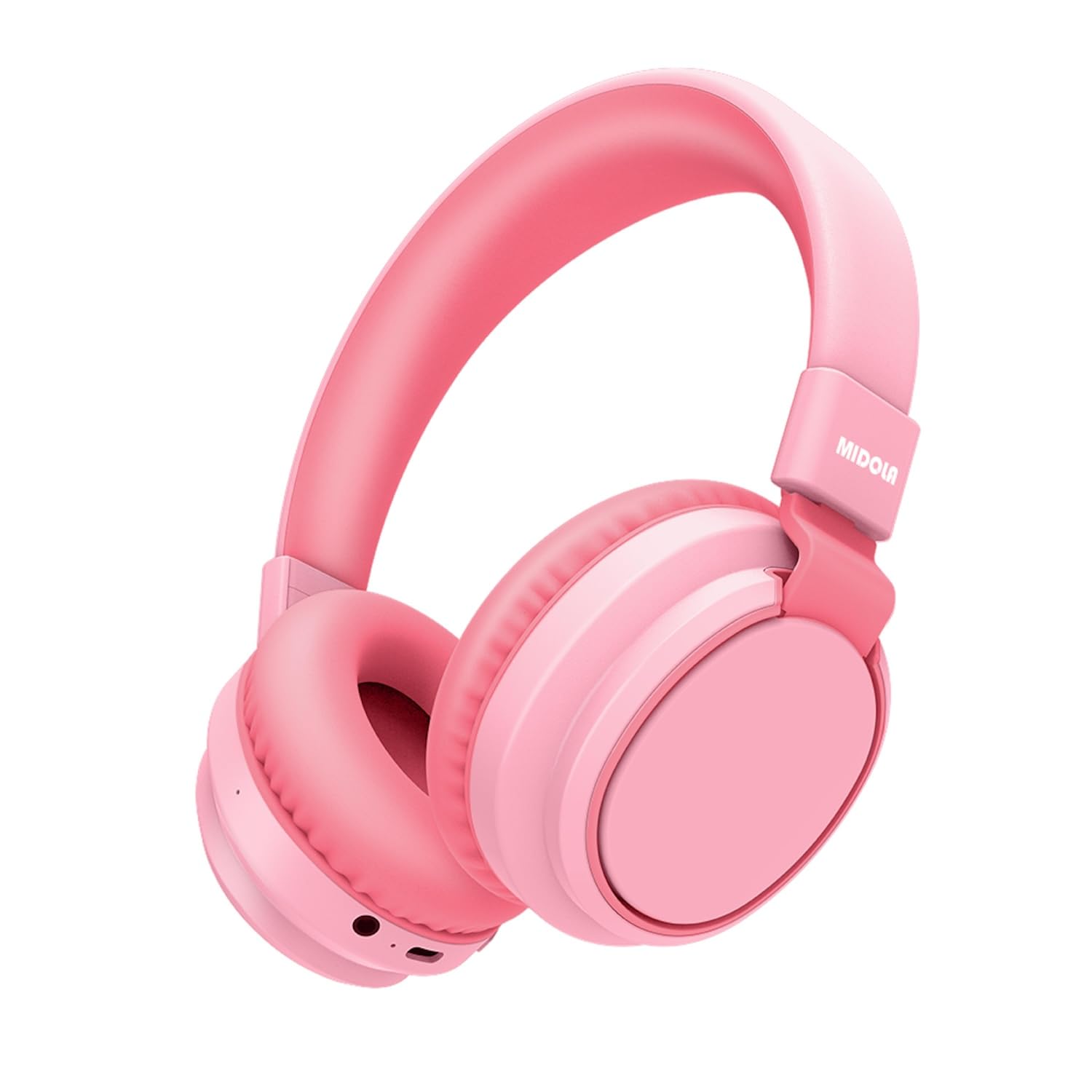 MIDOLA Kids Headphones Wireless Bluetooth 5.4 68H Play Time Volume Limit 85/94dB Over-Ear Foldable Headset,Type-C Fast Charging,with Wired Aux Mic for