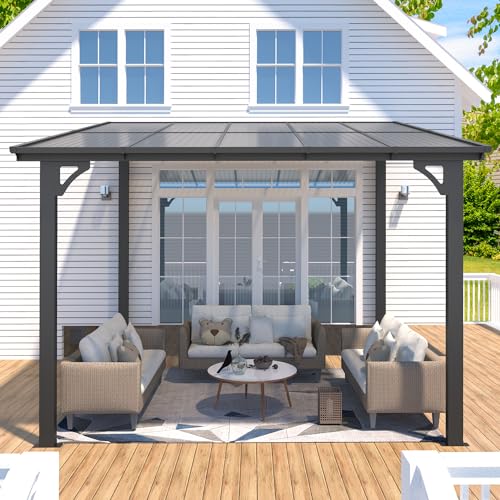 AECOJOY 10' x 8' Gazebo for Patio, Small Wall-Mounted...