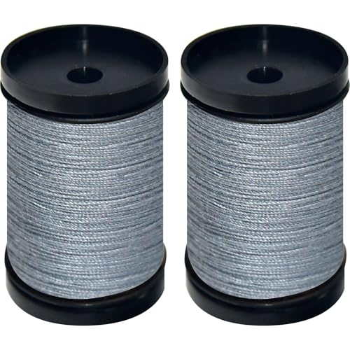 Hilo de costura Denim 2 bobinas color gris carbón miniatura 1