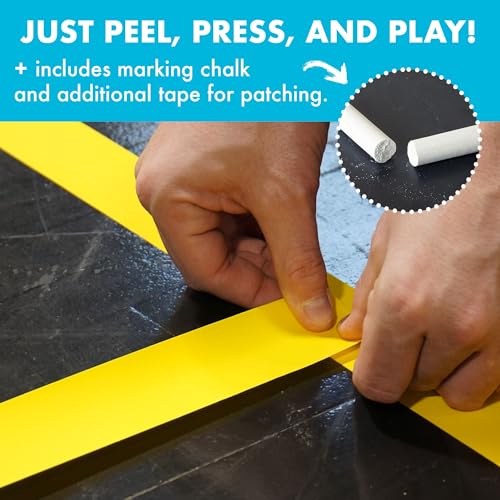 Pickleball Court Marking Kit | Pre-Measured Court Lines for Outdoor/Indoor Portable Pickleball Court | Tape Court Flooring | One Time Use - Image 5