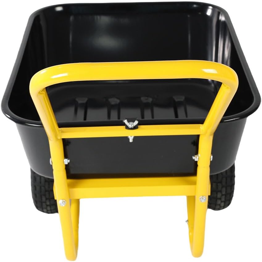 Dual-Wheel Wheelbarrow, Heavy-Duty Camping Beach Wagon with Pneumatic Tires and 180° Rotating Handle,Quick Release Utility Wheel Barrow Trolley, for Outdoor Lawn Yard Farm Ranch