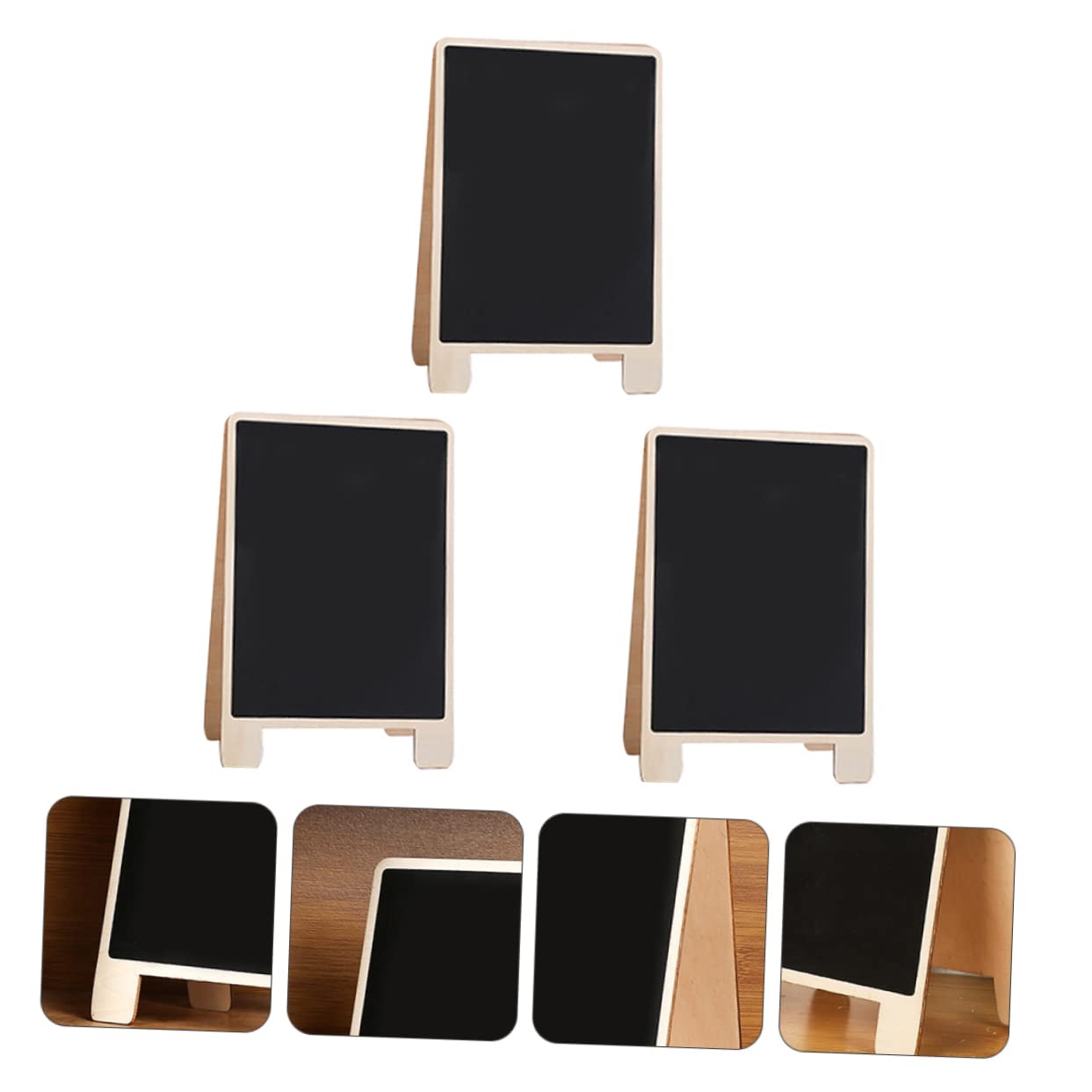 OSALADI 2pcs Wooden Chalkboard with Stand Double Sided Practical Message Board Sign for Home Hotel Office Crafts Christmas Weddings Party Decoration