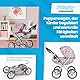 Kinderplay Puppenwagen ab 1 2 3 Jahre, Kinderwagen Spielzeug - Puppenwagen Kombi, Leichte und Stabile Konstruktion, Puppenbuggy Griffhöhe: 54 cm, Spielzeug Draussen, KP0260 (Grau)