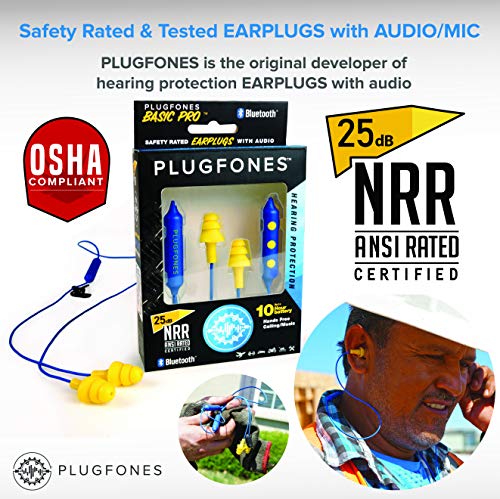 Plugfones Basic Pro Wireless Bluetooth in-Ear Earplug Earbuds - Noise Reduction Headphones with Noise Isolating Mic and… - Image 3