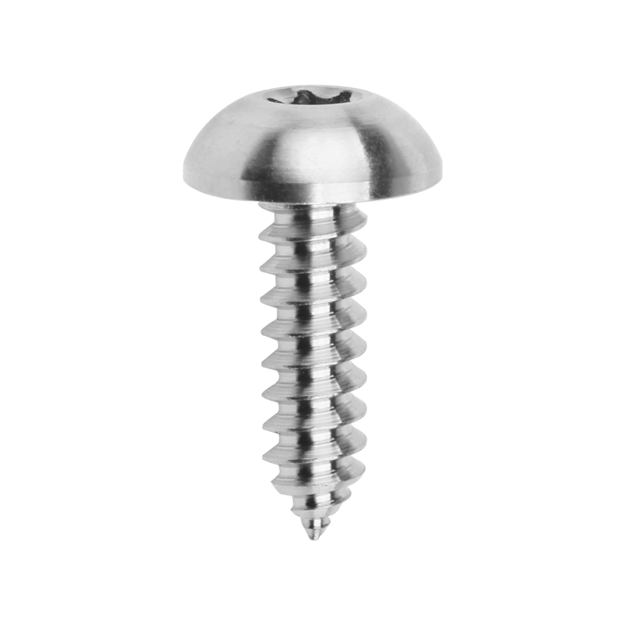Wanyifa Titanium Self M5 x 17mm Self Tapping Screw Ball Button Head Motorcycle Bolt (Titanium)