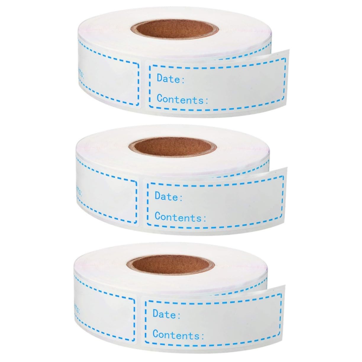 LALAFINA 3rouleaux Étiquettes De Date Alimentaire Autocollants Pratiques Pour Cuisine Stockage Et Identification Des Aliments Bleu