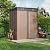 Bealife 5' x 3' Outdoor Storage Shed, Metal Shed Lockable Door - Brown