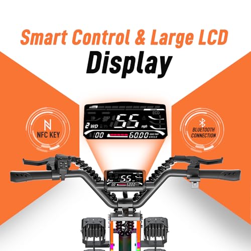 Image of Electric Scooter for Adults, Max 50-56MPH & 55-70Mile Range | 5600Ww /5000W /10000W Dual Motors,60V 25 /30AH,Dual Suspension Folding E-Scooter with LED Lights & Off-Road Tires