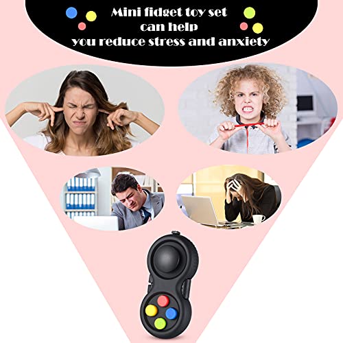 Skylety 6 Pieces Cam Fidget Pad Controller Relieve Anxiety Teen Handheld Mini Handheld Fidget Pad Fidget Controller Stress Reducer For Teens And Adult Relieve Stress (Mixed Colors) #TOP4