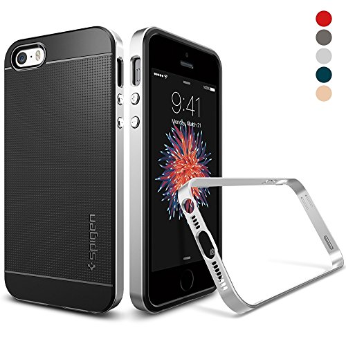 Spigen Neo Hybrid Designed for Apple iPhone SE Case (2016) - Satin Silver