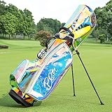 WANHUI Golftasche Spring Action Ständer, Golf Clubs Cart Bag 13 Way Full Length Divider, Premium Wasserdichte Damen Golftasche mit Regenschutz (Größe: Einheitsgröße)