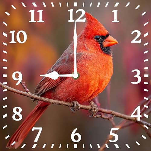 Reloj de pared cuadrado de madera 10 pulgadas silencioso miniatura 1