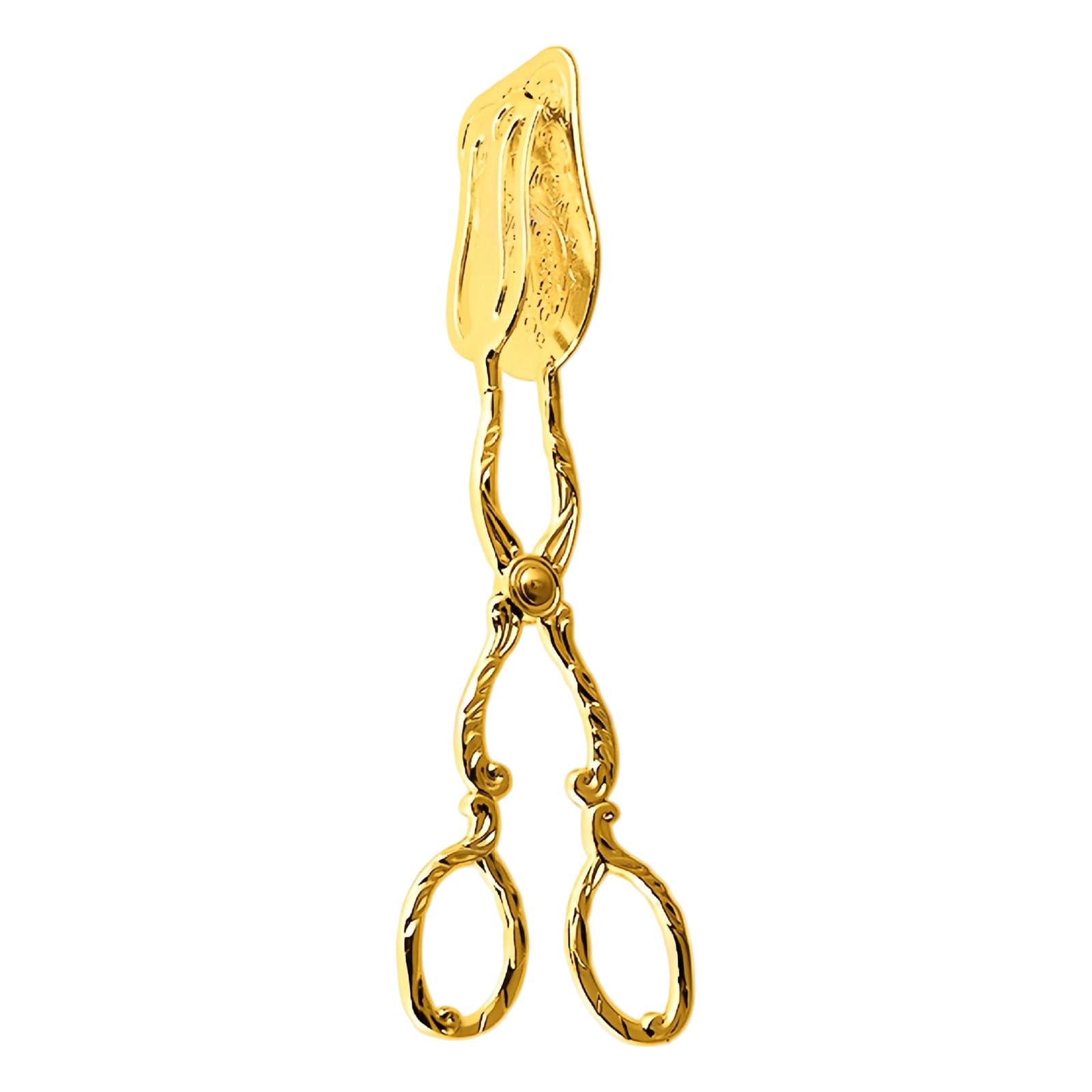 Metal Plating Tongs Decorative Scissor Handle Vintage Embossed Tableware for Bread Pastry Dessert Buffet Tasks Pastry Server Bread Pickup Dessert Picker Buffet Table Utensil Loop Handle Tong Vintage