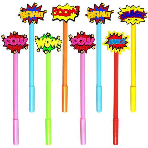 TUWUNA-24Pcs-Superhero-Pens-Set-Retr-ctable-Ballpoint-Pen-Multi-Color-Jumbo-Autograph-Pencil-Signature-Office-Desk-Stationary-Accessories-Gift-for-Teacher-Student