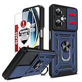 LeYi for OnePlus Nord-N30 5G Case: with Slide Camera Cover Screen Protector, Military-Grade Shockproof Protective Magnetic Ring Stand One Plus Nord N30 5G Cell Unlocked Phone Covers Funda fara, Blue