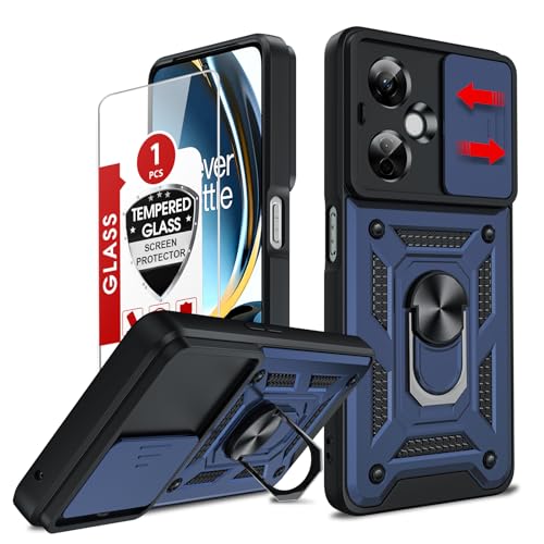 LeYi for OnePlus Nord-N30 5G Case: with Slide Camera Cover Screen Protector, Military-Grade Shockproof Protective Magnetic Ring Stand One Plus Nord N30 5G Cell Unlocked Phone Covers Funda fara, Blue