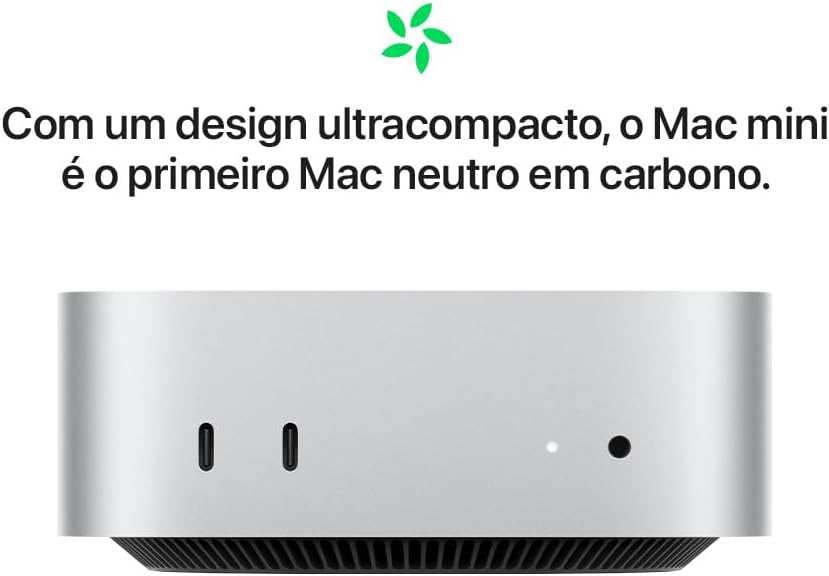 Apple 2024 Mac mini (Chip M4 chip da Apple com CPU de 10 núcleos eGPU de 16 núcleos, 24GB Memória unificada, 512 GB) - Prateado Apple 2024 Mac mini (Chip M4 chip da Apple com CPU de 10 núcleos eGPU de 16 núcleos, 24GB Memória unificada, 512 GB) - Prateado