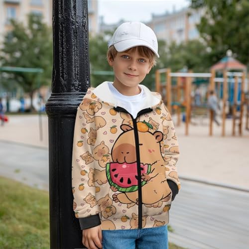 Kids Zip Up Hoodie Boys Girls Oversized Sweatshirt Lightweight Athletic Hoodies for 6-16Y3