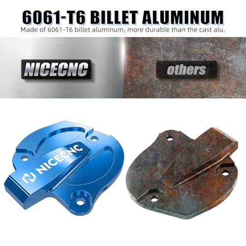 Image of NICECNC Blue Throttle Cover Cap Guard Protector Aluminium Compatible with Yamaha Raptor 700 YFM700 2013 2015-2026, Raptor 700R YFM700R 2009 2011-2026, See Fitments