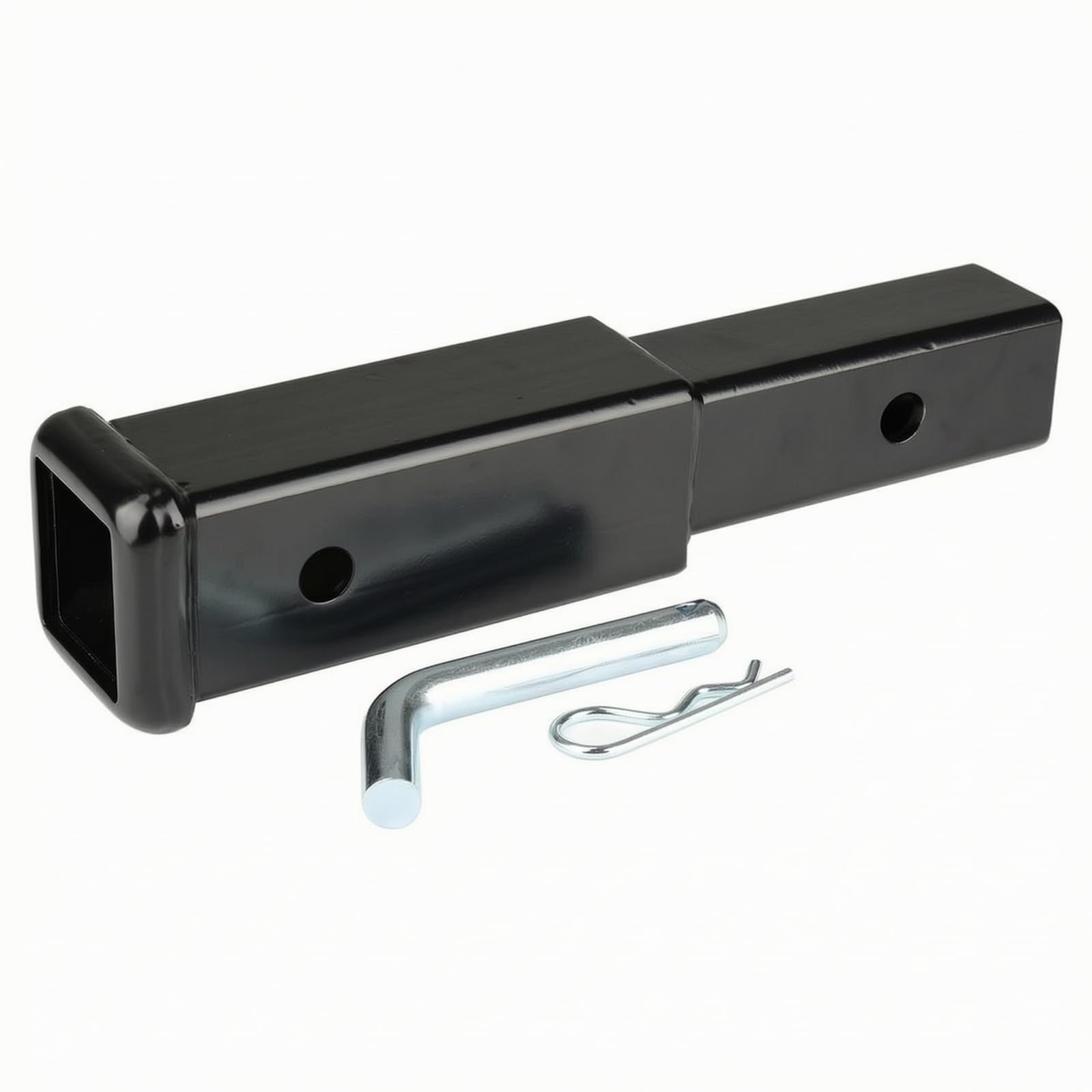 Prolunga per Gancio Traino | Finitura Nera Antiruggine, Tubo Ricevitore, Accessorio, per RV, Prolunga 8"