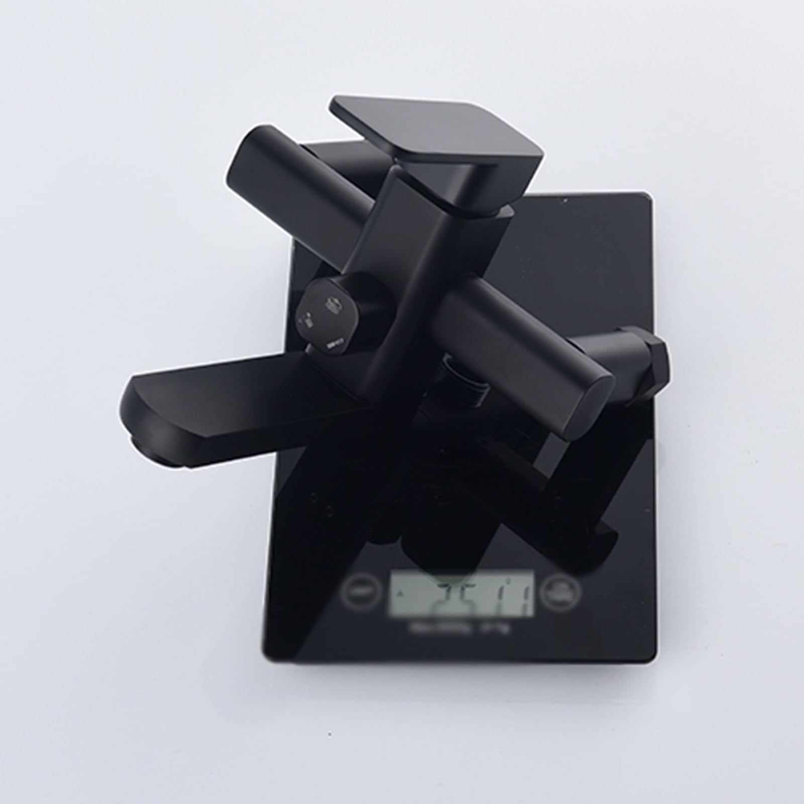 BiaoTeng Set Doccia con Soffione e Doccetta e Miscelatore, Colonna Doccia da Muro con Miscelatore Ottone, Kit Doccia con Soffione e Doccetta Miscelatore Nero
