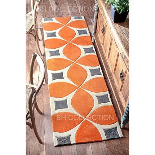 Image of Classical Look Plain Handmade Tufted Carpet with Super Soft & Pure Woolen Carpet for Your BEDROOMS & Living Room with 1 INCH Pile Height 7.0 X 10.0 FEET (210x300 cm) Multi