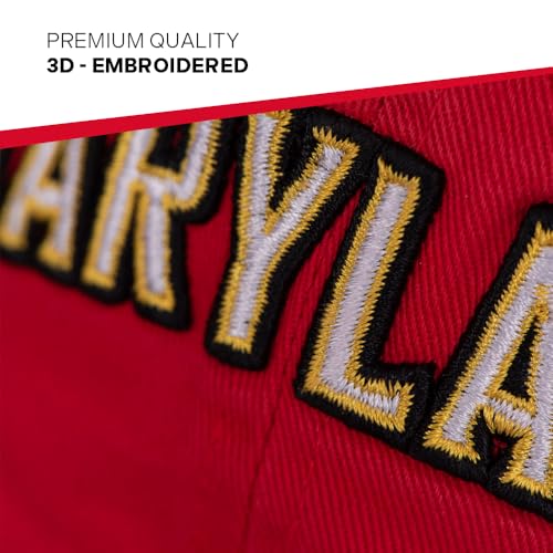 Gorra bordada ajustable University of Maryland roja miniatura 4