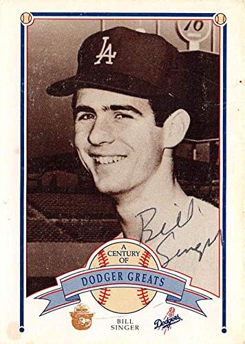 Autograph Warehouse 621568 Bill Singer Autographed Baseball Card - Los Angeles Dodgers, 67 1989 Smokey the Bear - No.75 Ballpoint