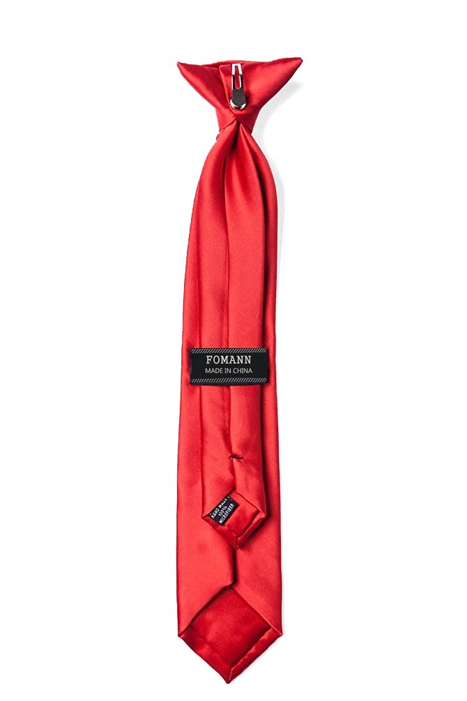 FOMANN Mens Clip on Ties Solid Uniform Clip-on Neck Ties for Police and Security Pullaway Clip Ties