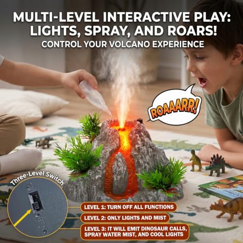 Kit de ciencia volcánica para niños con experimentos STEM y luces 4