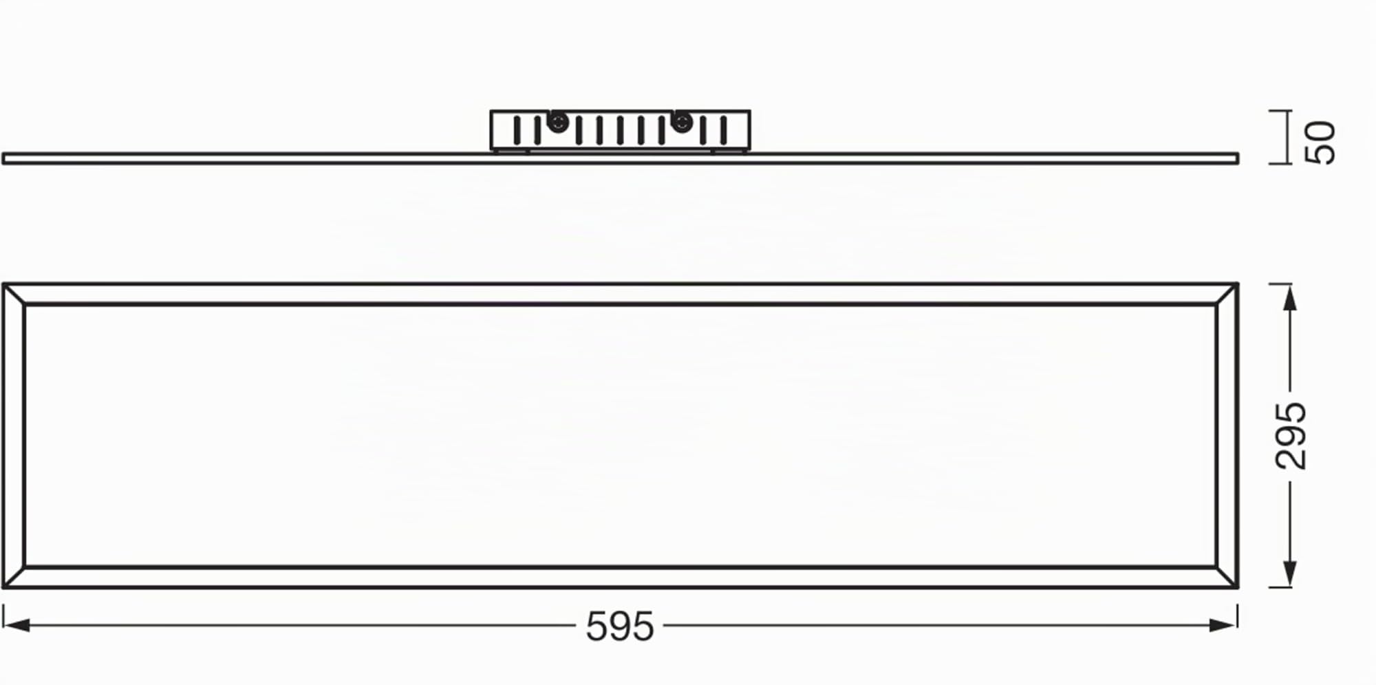 LEDVANCE Planon Plus plafoniera bianca con tecnologia LED avanzata, 22 W, forma rettangolare (300 x 600 mm), 4000 K, alloggiamento in alluminio, diffusore in PMMA satinato