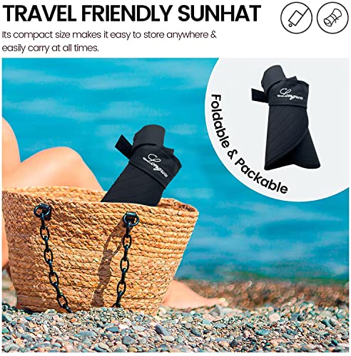 Longwu-Femme-Capeline-Chapeau-visiere-de-Protection-Solaire-Pliable-2-en-1-a-Large-Bord-pour-Femme-Chapeau-de-Golf-Pliable