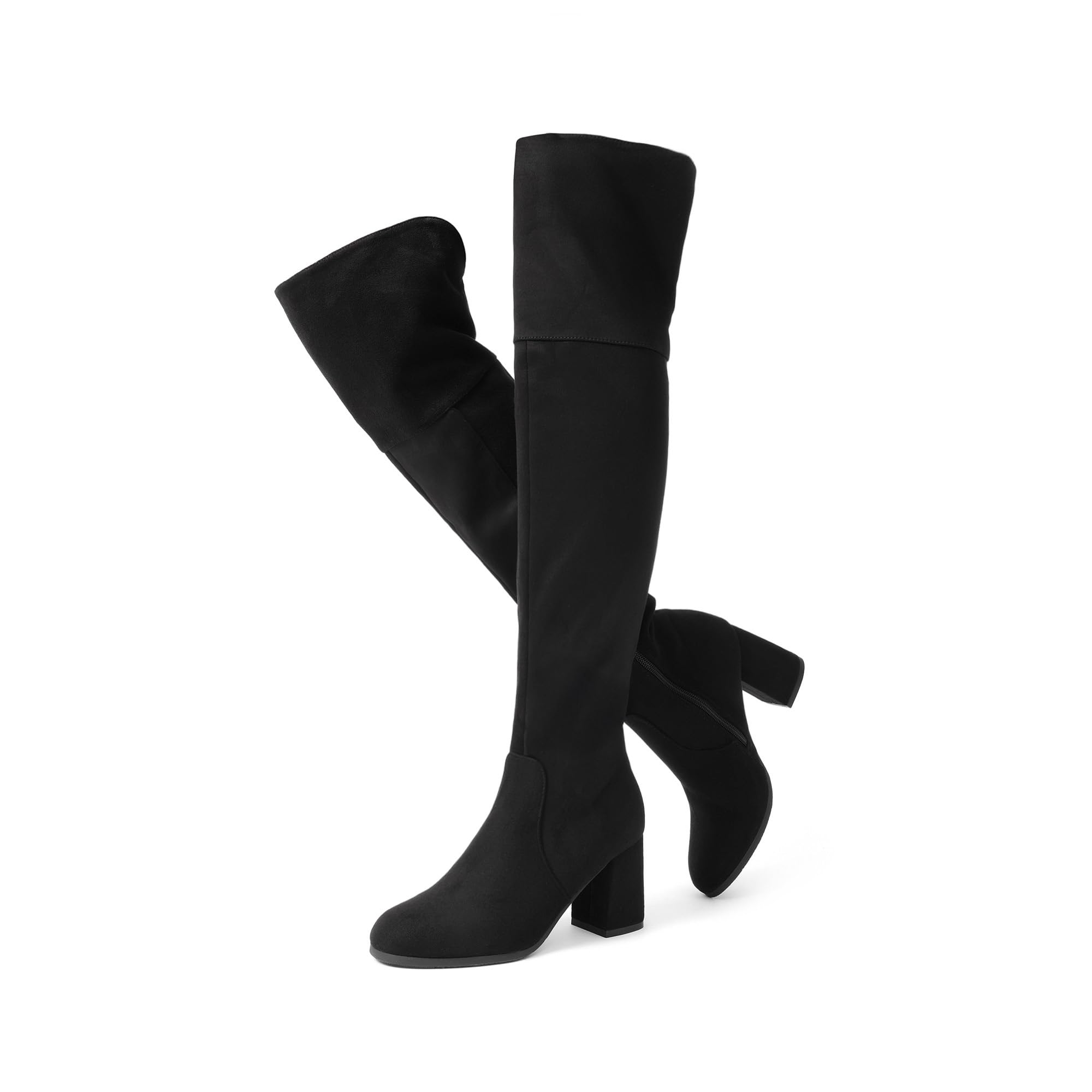 Women's Knee High Block Heel Boots