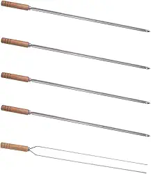 Kit 5 Espetos para Churrasco 85cm Aço Inox Kort