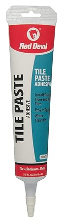 Red Devil 0497 Tile Paste Adhesive Squeeze Tube, White