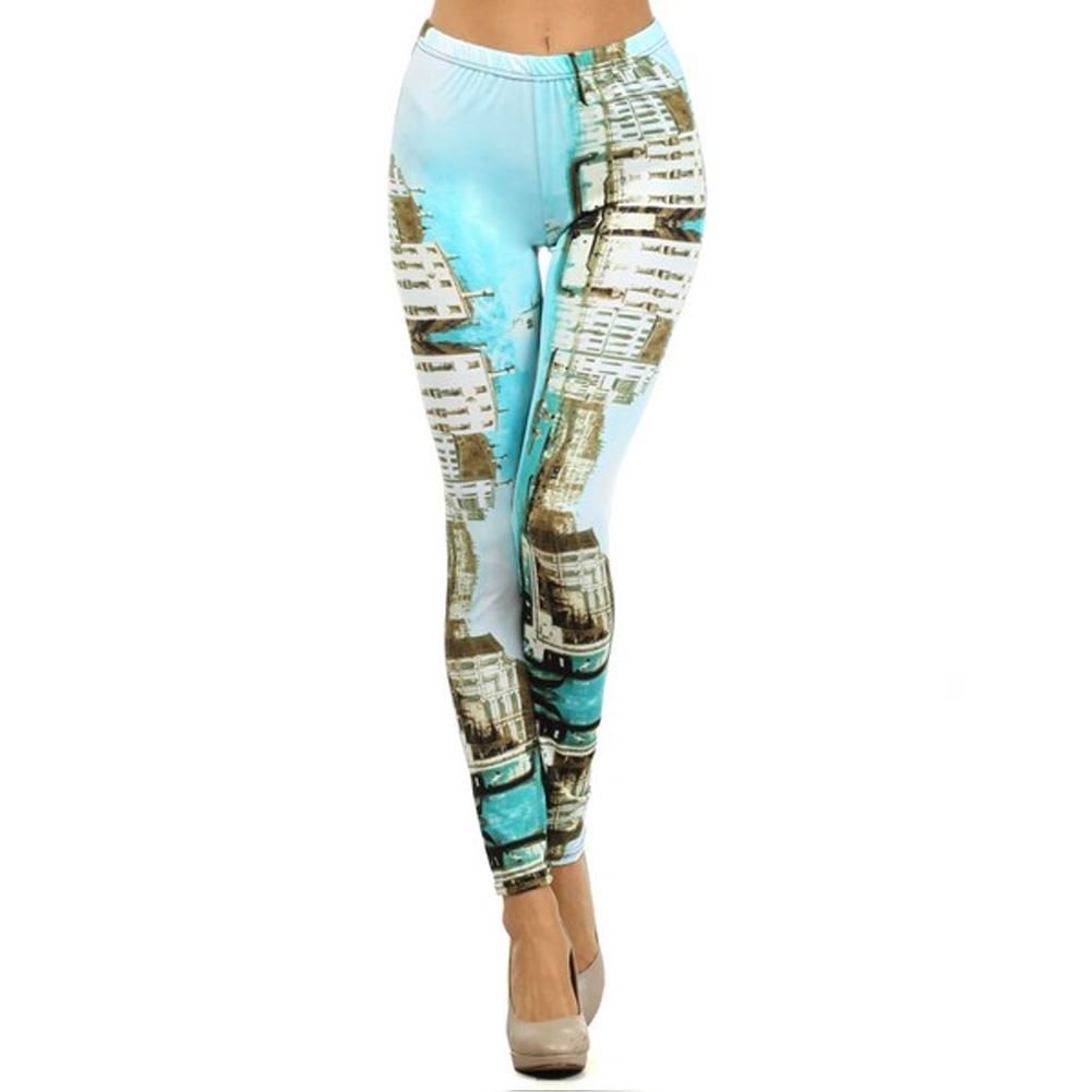 Lady's Venice Italy Printed Leggings