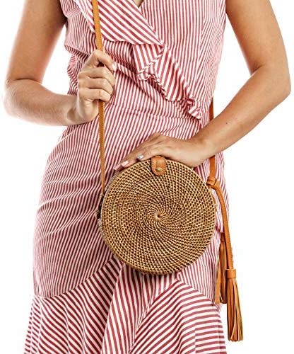 Rattan Bags for Women - Handmade Wicker Woven Purse Handbag Circle Boho Bag Bali … | Handmade, Woven, Bag - Image 6