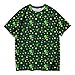 St Patricks Day Shirt Women Shamrock Short Sleeve Crewneck T Shirts Clover Graphic Tee Tops St Pattys Day Cute Shirt St Patricks Day Costumes for Women Mint Green S