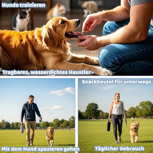 ZaoGoin Futterbeutel Hundetraining, 2 Stück in Grau und Schwarz, Dummy Hundetraining, Futterdummy Hunde, Apportierbeutel Für Hunde, Leckerlitasche Für Hunde, Ideal Für Training, Outdoor Und Sport