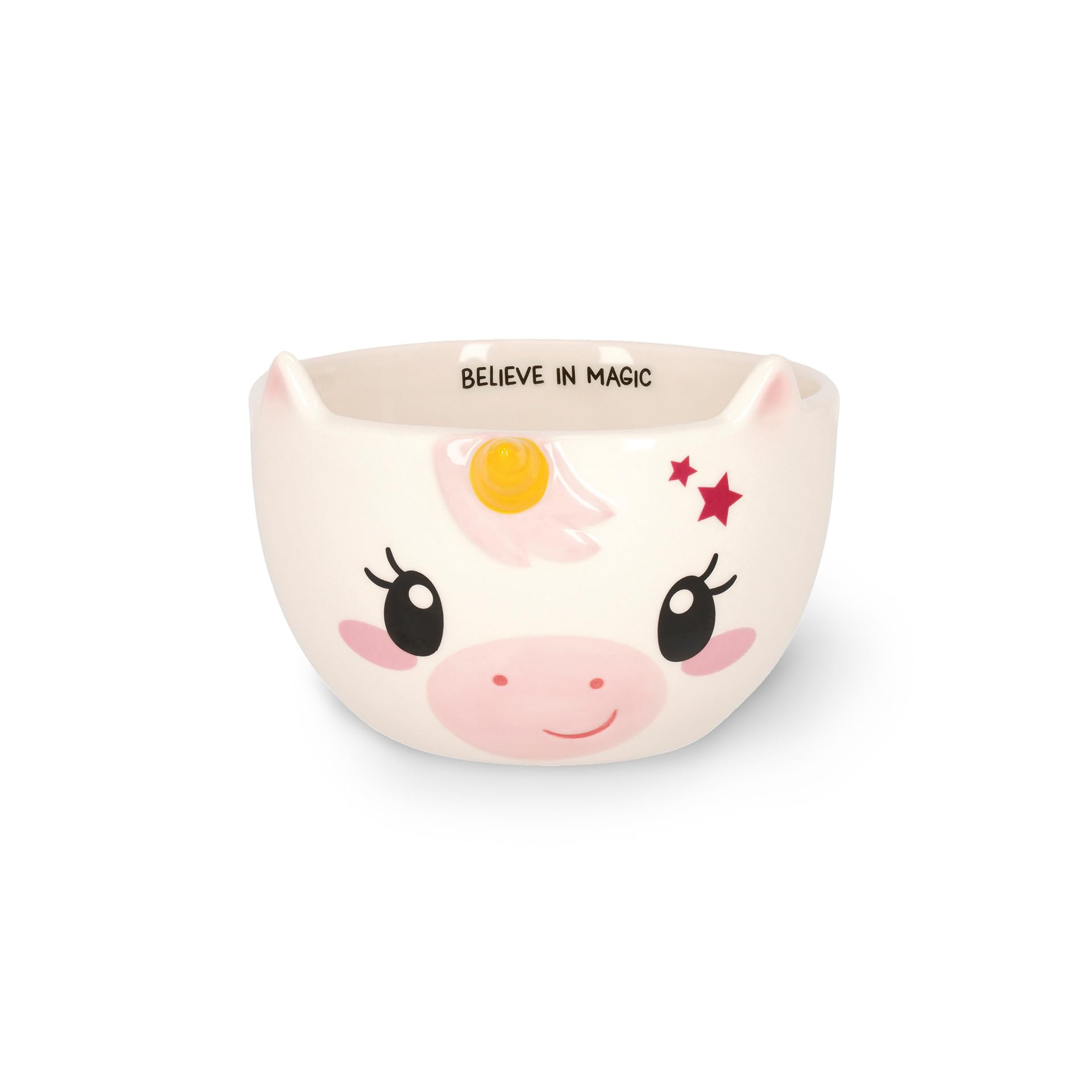 Legami Flower Butterfly Lily:pink - Earthenware Cereal Cup, Good Morning Unicorn Theme, Breakfast Cup, Microwave Safe, Dishwasher Safe, Capacity Up To 400 Ml, 12 X 9 Cm