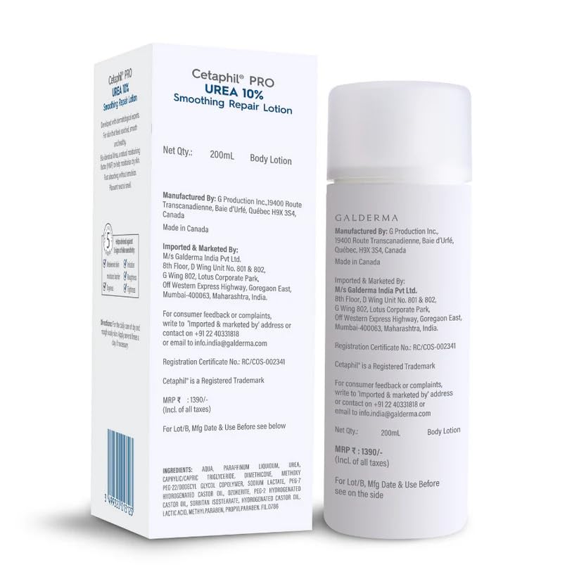 Image of Cetaphil Pro Urea 10% - Bottle of 200ml Smoothing Repair Lotion