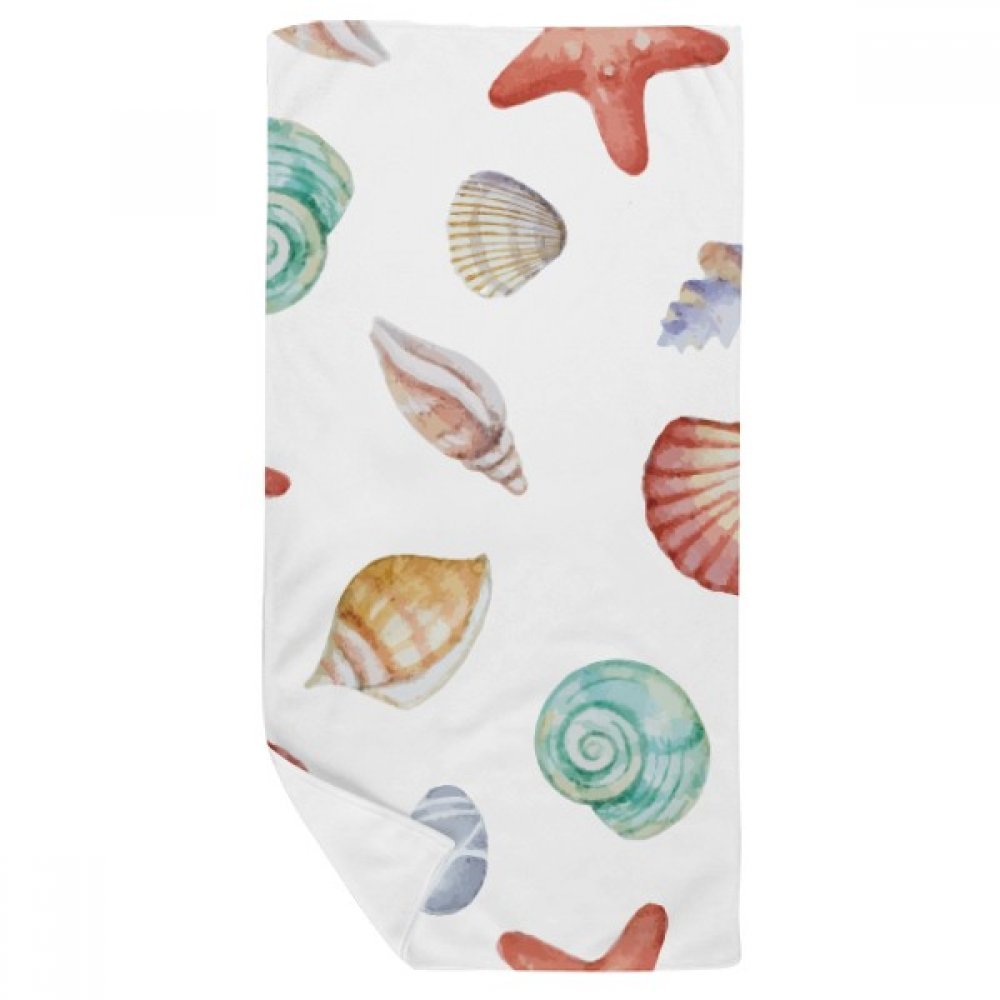 Serviette de bain motif vie marine pour toilette du visage