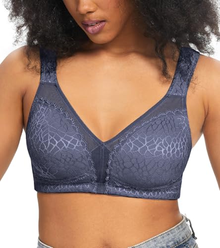 Image of HACI Women's Minimizer Bra Full Coverage Everyday Wirefree Non Padded Plus Size for Large Bust Support Seamless
