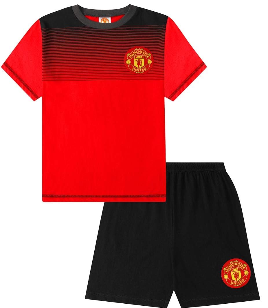 Manchester United Football Club Short Pyjamas Cotton Red Black