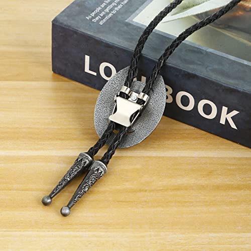Image of HUABOLA CALYN Bolo Tie for Men- Western Cowboy Native American Golden Horse Bolo Tie